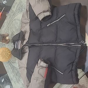 PRADA MEN'S BLOCK COLORS DOWN PUFFER JACKET MEDIUM